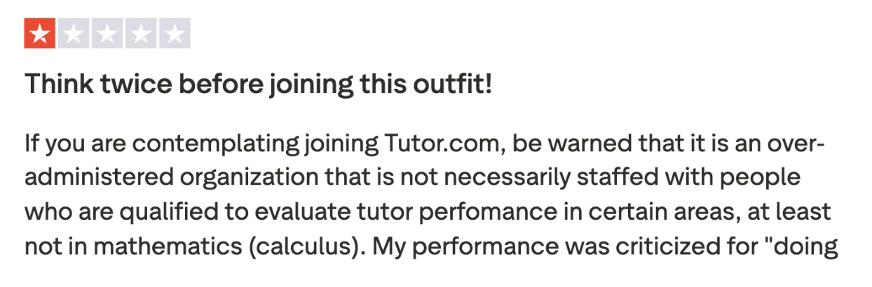 Tutor.com Reviews: Complaints