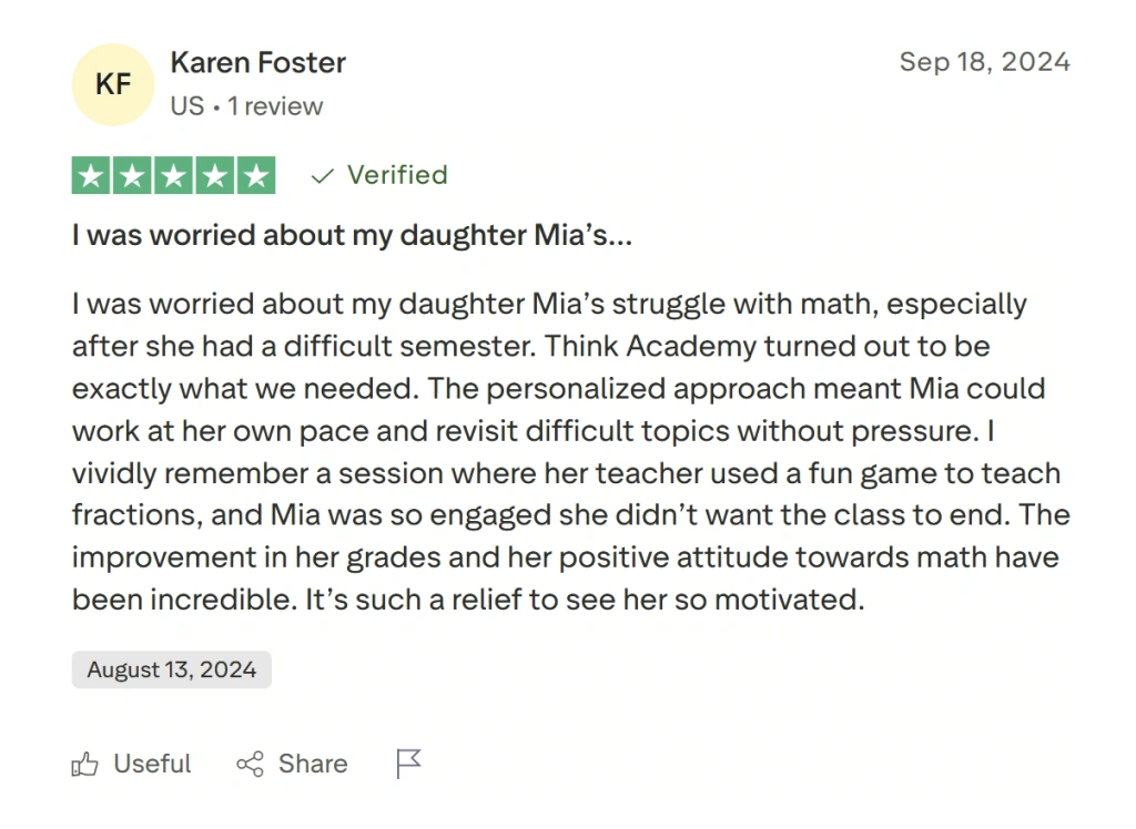 What parents and students love about Think Academy