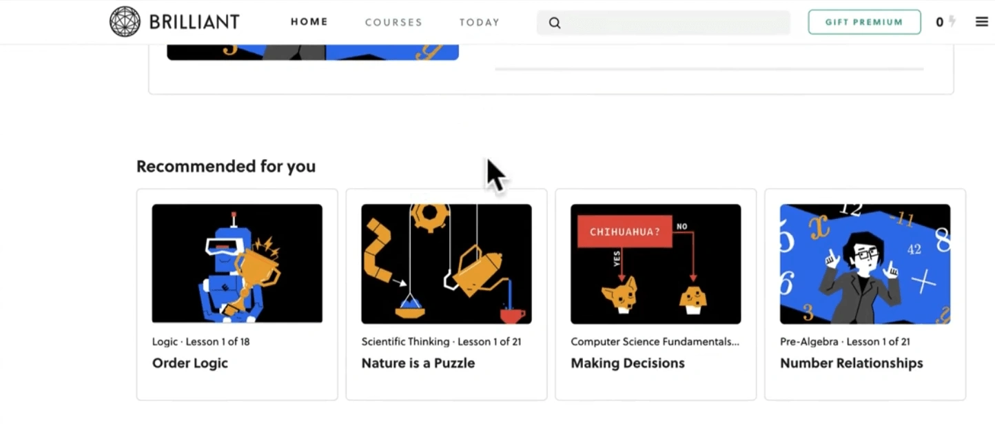 Review Brilliant.org: User orientation & design