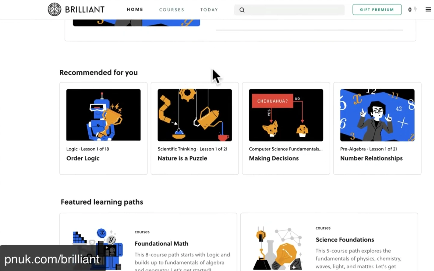 Review Brilliant.org: User orientation & design