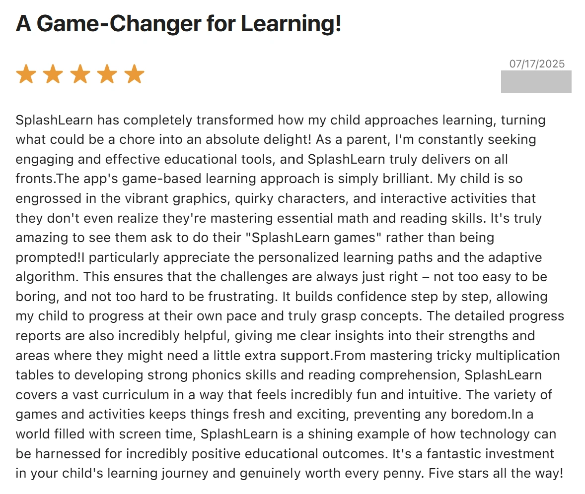 SplashLearn Pros