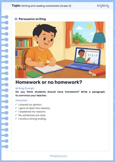 Persuasive Writing Worksheets 1