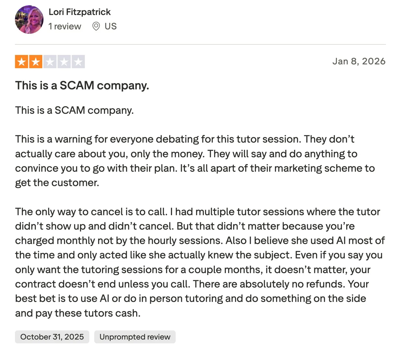 Varsity Tutors reviews