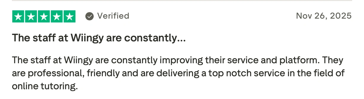 Wiingy reviews: Customer support