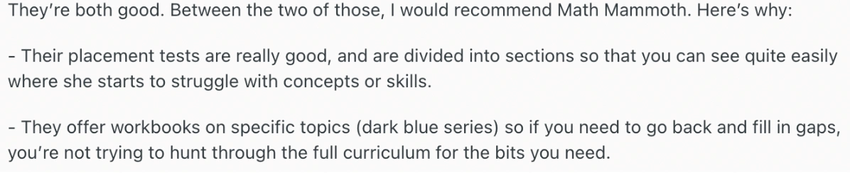 Is the Math Mammoth price reasonable?