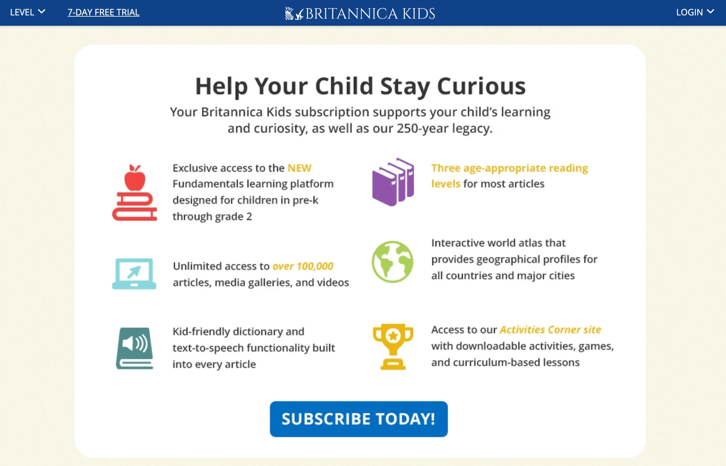 #8 Britannica School research website for kids