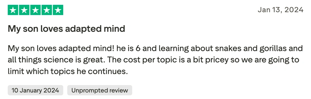 Adapted Mind cost explained