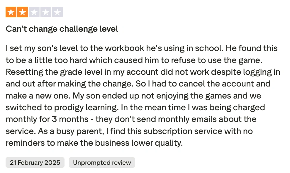 Common complaints about AdaptedMind