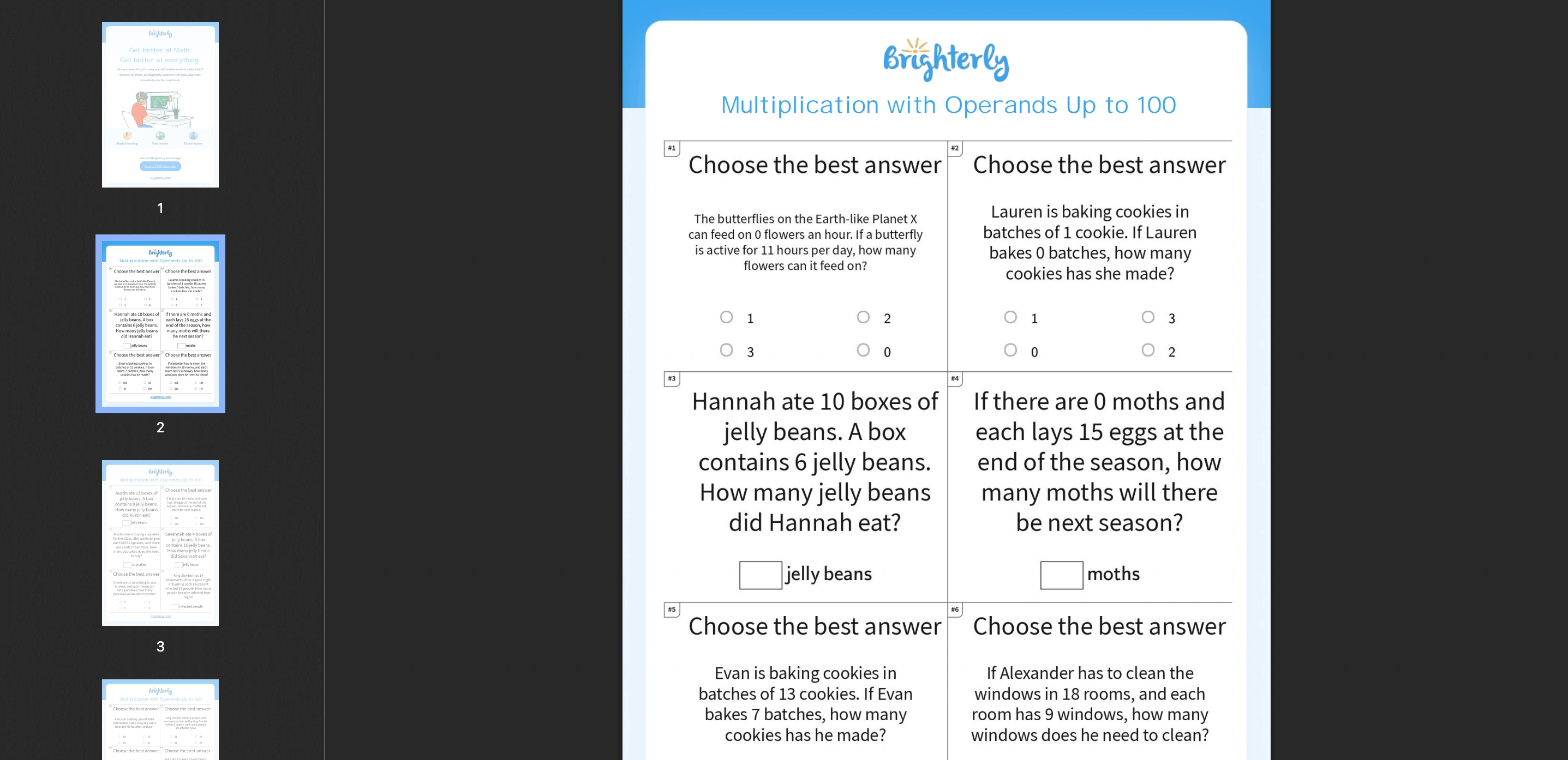 3 - 5 multiplication/division, fractions