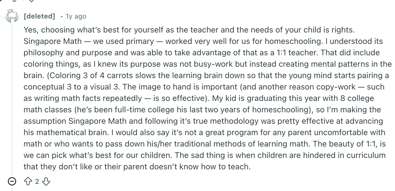 Singapore Math reviews on Reddit: What parents really think about the platform
