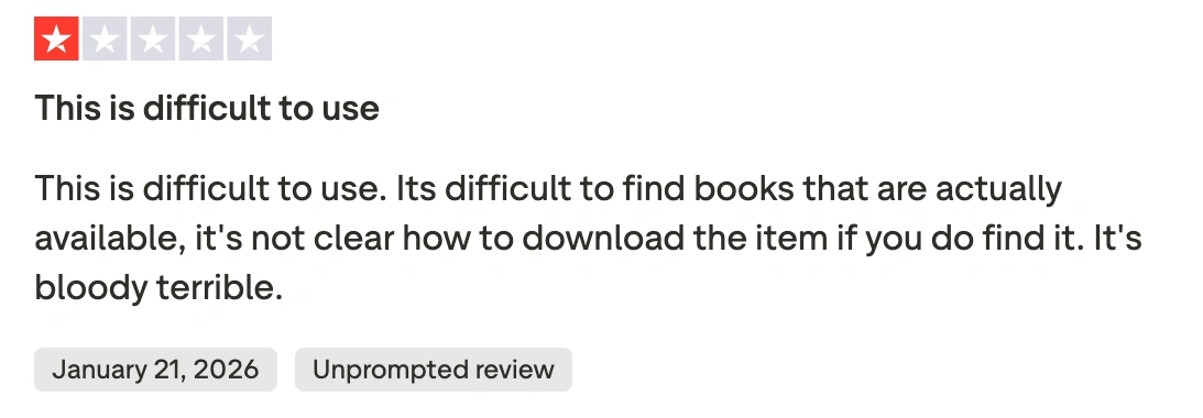 Libby Reviews: Complaints