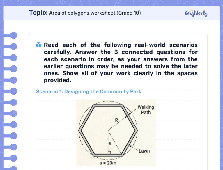 Download Area of Polygons Worksheet PDFs