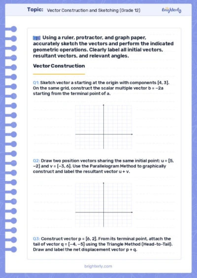 Vectors Worksheets