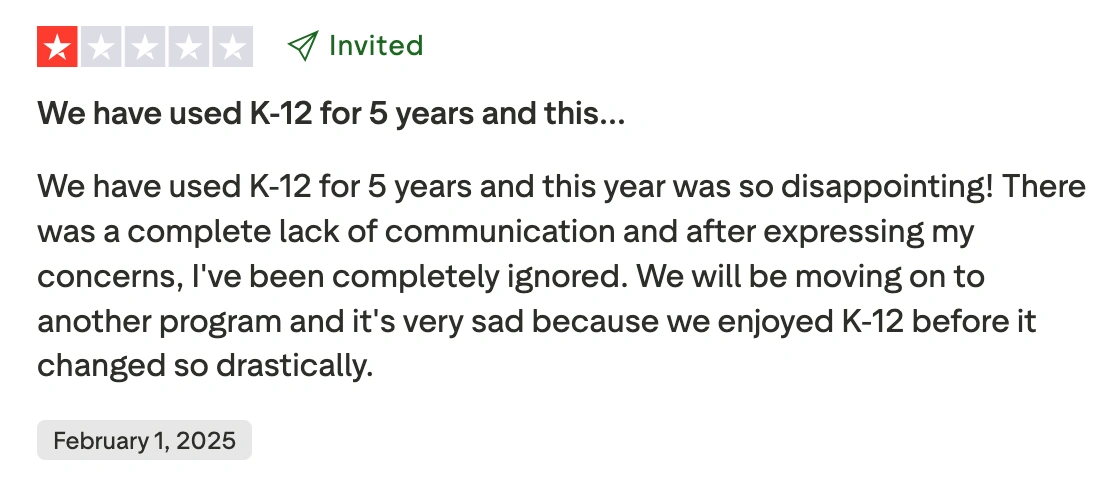 K12 Online School Reviews on User Experience