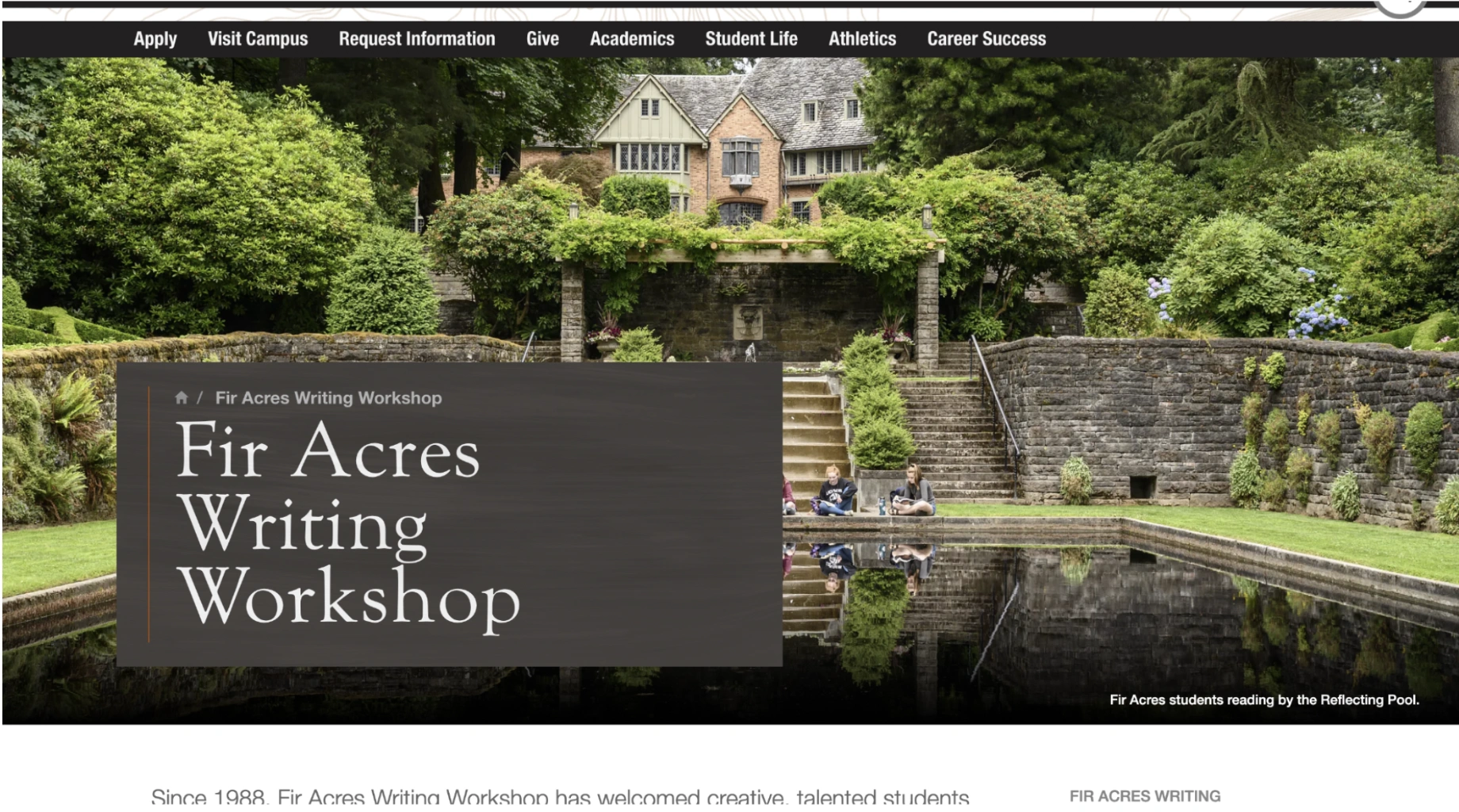Fir Acres Writing Workshop