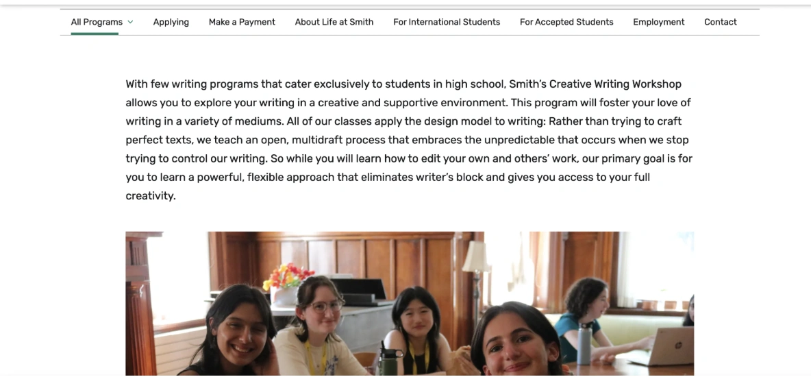 Smith College Creative Writing Workshop