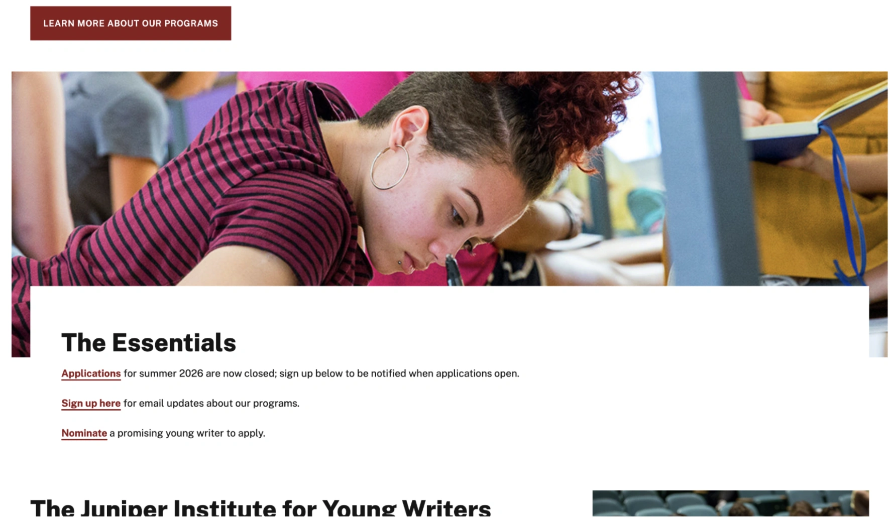 Juniper Institute for Young Writers