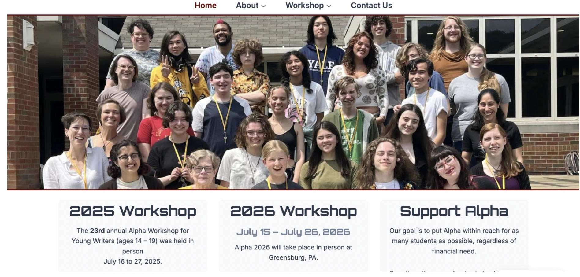 Alpha Science Fiction, Fantasy, and Horror Workshop for Young Writers